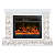 Каминокомплект Glenrich Панорама Карелия 28 (белый)+Newflame