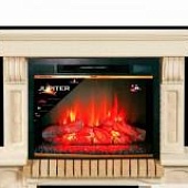 Каминокомплект InterFlame Экстер ВМ резной (бежевый)+Jupiter 30