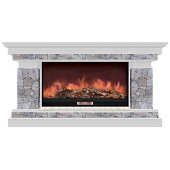 Каминокомплект Glenrich Брайтон Марсель 86 (белый)+Premier S86