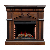 Каминокомплект Alex Bauman Sherwood (грецкий орех)+Crystal 24 FX (Шервуд)