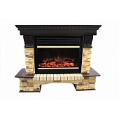 Каминокомплект Royal Flame Pierre Luxe сланец (темный дуб)+Jupiter FX Brass