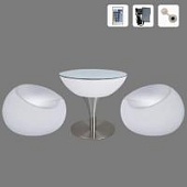 Комплект светящейся мебели Стол+2 стула V6