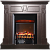 Каминокомплект InterFlame Берта (темный дуб)+Fobos Black