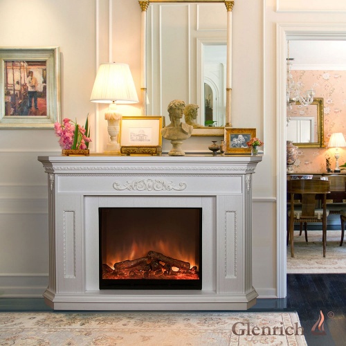 Электрокамин «Каролина Delux» белый в Калуге