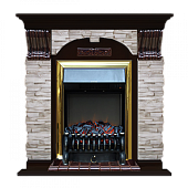 Каминокомплект Glenrich Арочный Мисхор (венге)+Fobos Brass