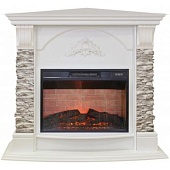 Каминокомплект Real Flame Athena Corner GR (белый дуб)+Irvine 24 (Афина)