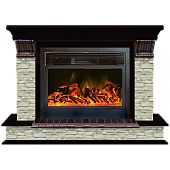 Каминокомплект Glenrich Панорама Грот однотонный 28 (венге)+Newflame