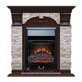 Каминокомплект Glenrich Арочный Мисхор (дуб)+Majestic Black