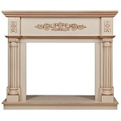 Портал для электрокамина Silvia 26 WT Белый дуб с бежевой патиной