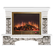 Каминокомплект Glenrich Бостон Карелия Ш-33 (белый)+Sharm 33 BR
