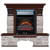 Каминокомплект Glenrich Бостон К Мисхор (красное дерево)+Majestic Black