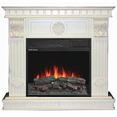 Каминокомплект Alex Bauman Camie (белый)+Crystal 24 FX (Камье)