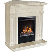 Каминокомплект Real Flame Dacota Corner (белый дуб) + 3D Olympic (Дакота)