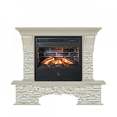 Бостон грот однотонный (беленый дуб)+Samba 3D