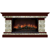 Каминокомплект Glenrich Брайтон Карелия 86 (красное дерево)+Rondo S86