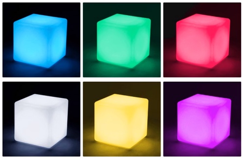 Светильник Куб 15 питание от сети 220В, RGB