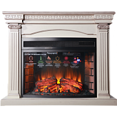 Каминокомплект InterFlame Афина (беж с черной патиной)+Panoramic 33 Led FX