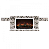 Каминокомплект Glenrich Тауэр Карелия R86 (белый)+Rondo S86