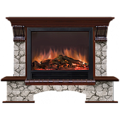 Каминокомплект Glenrich Бостон Карелия Ш-33 (красное дерево)+Sharm 33 BL